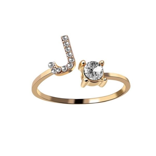 New Design Adjustable 26 Initial Letter Ring Fashion Jewelry For Women Simple Elegant Jewelry - Image 8