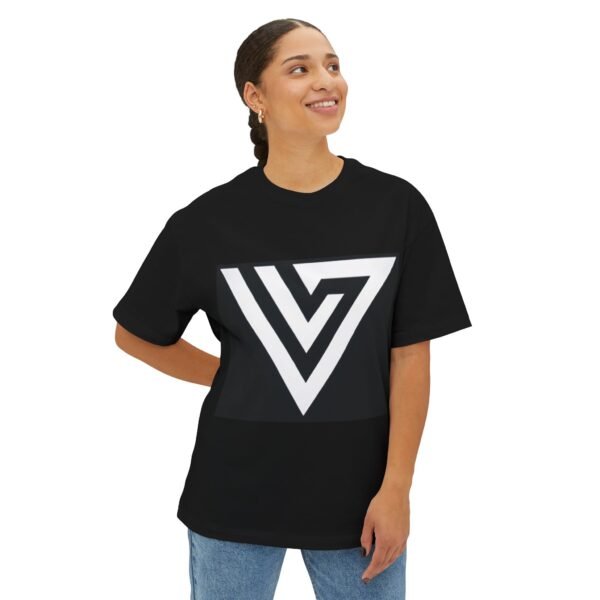 Unisex Oversized Boxy Tee - Abstract Geometric Design - Stylish Casual Wear - Image 3