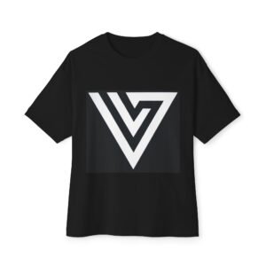Unisex Oversized Boxy Tee - Abstract Geometric Design - Stylish Casual Wear