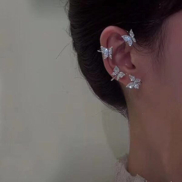 Fashion Earring Butterfly Ear Clip And Ear Hook Jewelry - Image 8