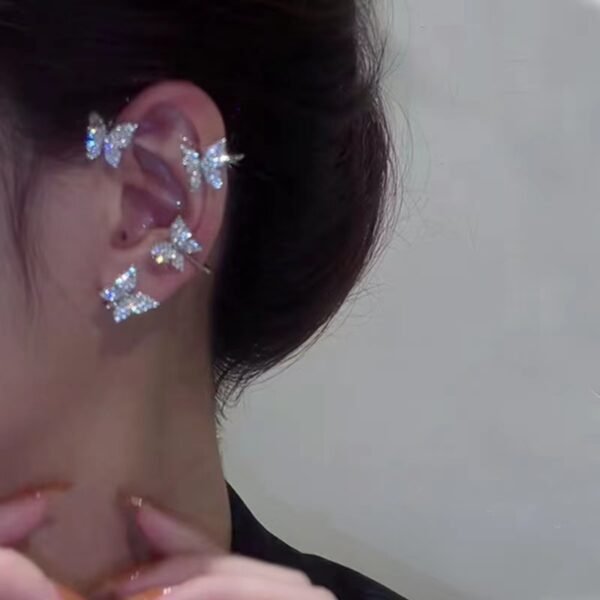 Fashion Earring Butterfly Ear Clip And Ear Hook Jewelry - Image 6