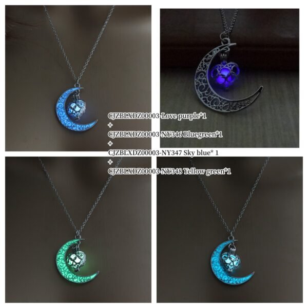 Glowing Pendant Necklaces Silver Plated Chain Necklaces - Image 7